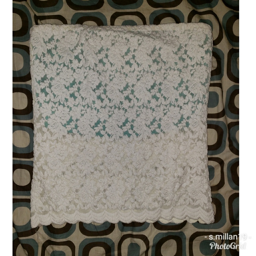 White crochet tube top